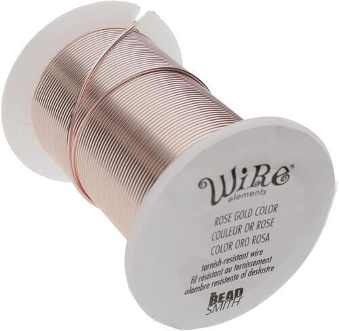 Beadsmith Craft Wire, Rose Gold Colour: 20 gauge (med temper) image 0